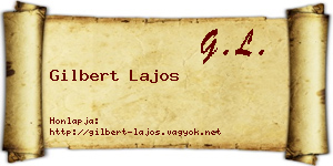 Gilbert Lajos névjegykártya